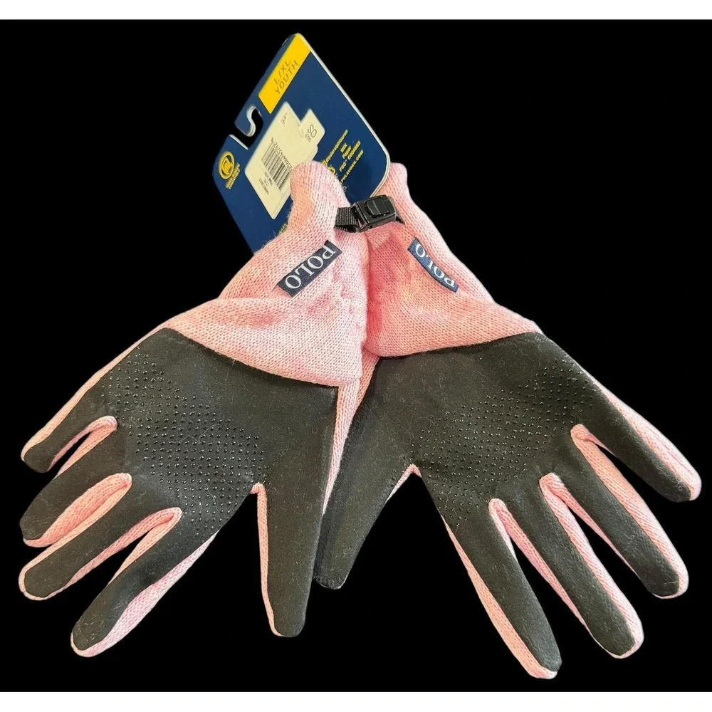 Polo Ralph Lauren Youth Girl L/XL Pink Sweater Fleece Touch Screen Winter Gloves